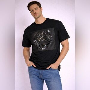 Mecca Black Tiger Graphic T-Shirt – Size L